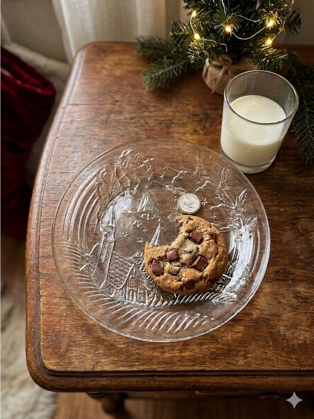 Christmas Celebrations Crystal Clear 7” The Night Before Christmas Glass Plate